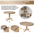 thumbnail image 4 of 5 Piece Modern Solid Wood Dining Room Set with 4 Chairs, Simple Style Kitchen Table Set with Table and 4 Cross Back Chairs, Round Table with Chairs for Dining Room (Natural Wood Wash), 4 of 8