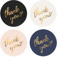 thumbnail image 1 of Party Thank You Stickers Roll | Simple And Sincere | 1.5 Inch | Waterproof | 500 Labels For Small Business, Packaging, Mailer Seal Stickers | 4 Classic Colors With Gold Foil Design, 1 of 6