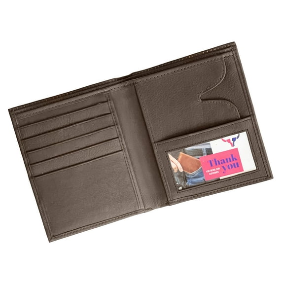 Texan Bull Euro Style Leather Wallets Slim Bifold Hipster Credit Card Holders