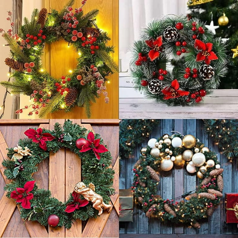 Thealyn 18-Inch Metal Wreath Frame, Green, 12-Pack for Christmas