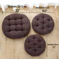 thumbnail image 2 of 1 Pcs Chair Cushions for Dining Chairs Thickened Lining Chair Pads, Cotton and Linen Fabric Chair Cushions Machine Washable Seat Cushions, 2 of 12