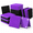 52 Pack 26 Black+26 Purple-12” x 12" x 1", variant on 52 Pack Acoustic Foam Panels 1" X 12" Wedge Studio Sound Absorption Wall (black/red)
