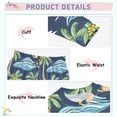 thumbnail image 4 of Palm Tree Wave Pattern Cotton Pajamas 2 Piece Set Sleepwear Soft and Comfortable Homewear Nightwear, 4 of 7