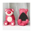 thumbnail image 5 of Soporte para teléfono móvil shaofei con dibujo de oso de fresa Sentado y de pie color rosa y blanco, 5 of 5