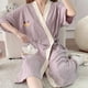 thumbnail image 4 of Pijamas de algodón de manga larga para mujer, ropa de dormir Sexy, Kimono, bata de dormir, bata de baño, bata de Manta, 4 of 4