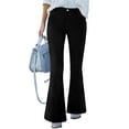 thumbnail image 2 of TRUBKH Corduroy Pants Women Wide Leg Sweat Pants Concert Pants for Women Womens Sweater Pants Baggy Pants Fall Bottoms for Women Waffle Knit Pants Women Black L, 2 of 4