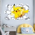 thumbnail image 3 of 3D wall stickers, Pikachu wall stickers, room stickers, kindergarten wall decorations, cartoon graffiti stickers, self-adhesive room decorations, living room decorations, 3 of 9