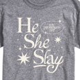 thumbnail image 3 of Instant Message - He She Slay - Men's Short Sleeve Graphic T-Shirt, 3 of 6