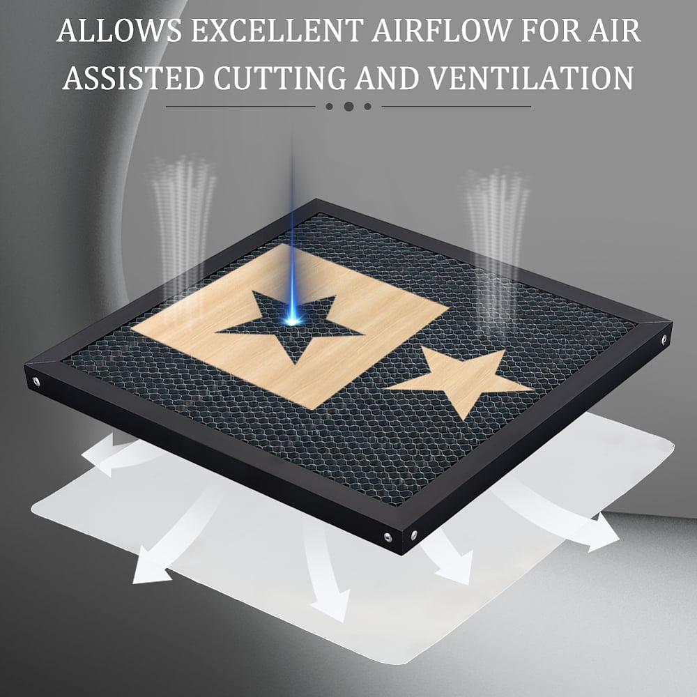 Iron Honeycomb Laser Bed Honeycomb Working Table Honeycomb Panel with Aluminum Bottom for Laser Cutting Square Platinum 400x400x0.5mm for making