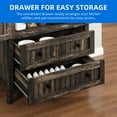 thumbnail image 5 of Dextrus Kitchen Pantry Cabinet with Drawers & Doors, Pantry Storage Cabinet with Shelves, Dark Oak, 5 of 10