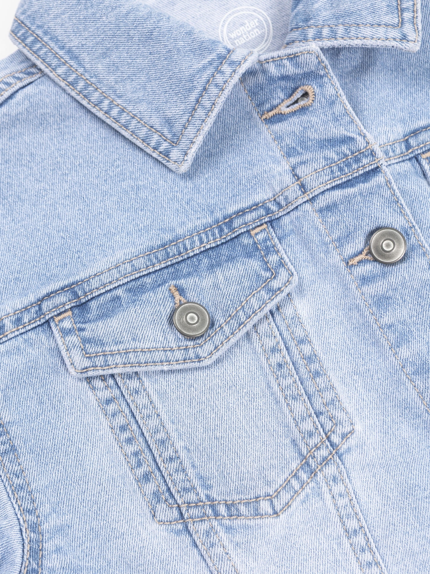 Wonder Nation Girls Denim Jacket, Sizes 4-18 & Plus