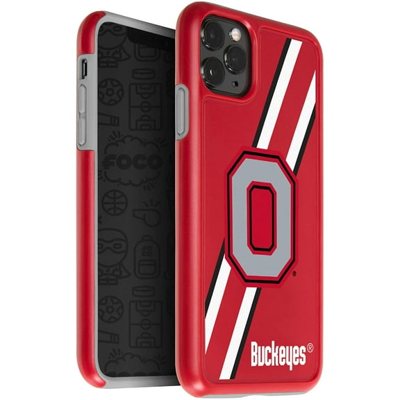 FOCO NCAA Ohio State Buckeyes Hybrid Case for iPhone 11 Pro, X & XS (5.8")
