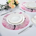 thumbnail image 6 of 1PC Place Mats Fairy and Butterflies Pink Round Placemat Heat-Resistant Placemats Dining Table Mat Circle Shape 15.4" for Kitchen/Dinner/Party/Restaurant Home Decor Gifts, 6 of 7