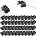 thumbnail image 2 of 40PCS 2 Point Brake Pipe Line Retaining Clip Holder Bracket 811611797 Double Conduit Base Cable 4.75mm Black, 2 of 6