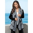 thumbnail image 3 of Roaman's Women's Plus Size Diamond Cage Cardigan Sweater, 3 of 3