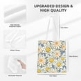 thumbnail image 4 of YFYANG Reusable Cotton Canvas Tote Shopping Bag, Lotus Lily Water Lily Pattern Washable Portable Grocery Bag for Daily Travel, 4 of 8
