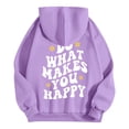 thumbnail image 4 of Charmgo Graphic Hoodies Under $15, Women Fashion Hooded Sweatshirts Flower Print Hoodies Sweater Y2k Tops Streetwear Winter Clothes for Women, Purple Hoodies for Women XS, 4 of 6