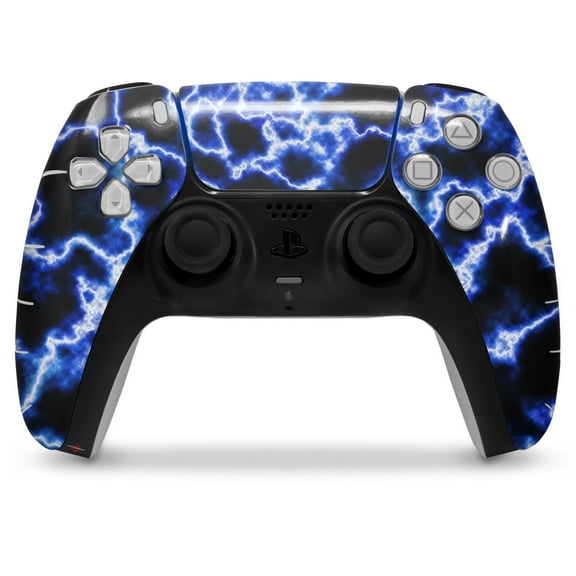 WraptorSkinz Skin Wrap compatible with the Sony PS5 DualSense Controller Electrify Blue (CONTROLLER NOT INCLUDED)