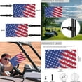 thumbnail image 5 of Jeiento Golf Cart Seat Covers 4 PCS with Steering Wheel Cover and 2PCS Golf Cart Flags Stars Golf Cart Seat Protector 13-14 Inch Steering Wheel Covers Club Car Flag Golf Cart Accessories, 5 of 5