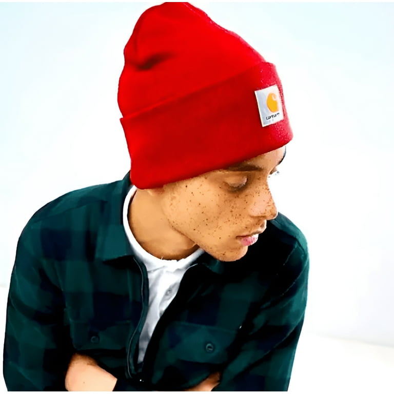 Carhartt Limited Edition Fire Red Watch hat Cuffed Beanie Acrylic