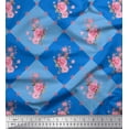 thumbnail image 1 of Soimoi Cotton Jersey Fabric Leaves, & Rose Floral Print Fabric by Yard 58 Inch Wide, 1 of 1