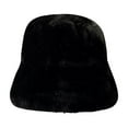 thumbnail image 3 of QLEICOM Winter Hats for Women,Womens Hats,Women's Faux Bunny Fur Bucket Hat with Deep Crown and Plush Texture Winter Fisherman Style Cap for Fashion Cold Weather Protection Black, 3 of 3