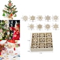thumbnail image 3 of 72Pcs Wooden Christmas Slices Tree Decorations Hanging Snowflakes Blank Shapes, 3 of 8