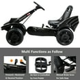 thumbnail image 6 of Topbuy Black Go Kart Ride-On Pedal Car with Clutch & Hand Brake, 6 of 8