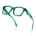 thumbnail image 1 of Gafas para bloquear la luz azul, kimorno, montura cuadrada, color verde, 1 of 6