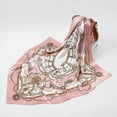 thumbnail image 3 of Farcauo Fashion Printed Bandana Square Neck Silk Scarf Pink Handbags Scarves Head Scarf for Women, 3 of 5
