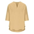 thumbnail image 5 of Babysbule V-Neck Loose Summer Blouses & Tops Women's Short Sleeve, 5 of 6