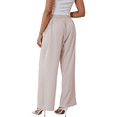 thumbnail image 6 of Gleelaud Women's Wide Leg Lounge Pants with Pockets Lightweight High Waisted Drawstring Adjustable Loose Trousers Apricot, 6 of 8