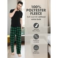 thumbnail image 4 of North 15 Mens Super Cozy Buffalo Plaid Micro Fleece Pajama Pants-1235-Green-XXL, 4 of 9