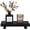 Black, variant on Black Small Wooden Pedestal Riser Tray, 10" x 4.5" Farmhouse Decorative Soap Dish Holder for Bathroom Vanity, Counter & Kitchen Sink