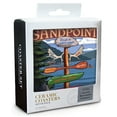 thumbnail image 2 of Sandpoint, Idaho, Destinations Sign (Absorbent Ceramic Coasters Set of 4 Matching Images, Cork Back, Kitchen Table Decor), 2 of 3
