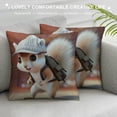 thumbnail image 3 of Orinice Squirrel Graphic Decorative Throw Pillow Cover for Home Couch Living Room Bed Sofa - Short Plush Pillowcase 1PC 24x24in, 3 of 5