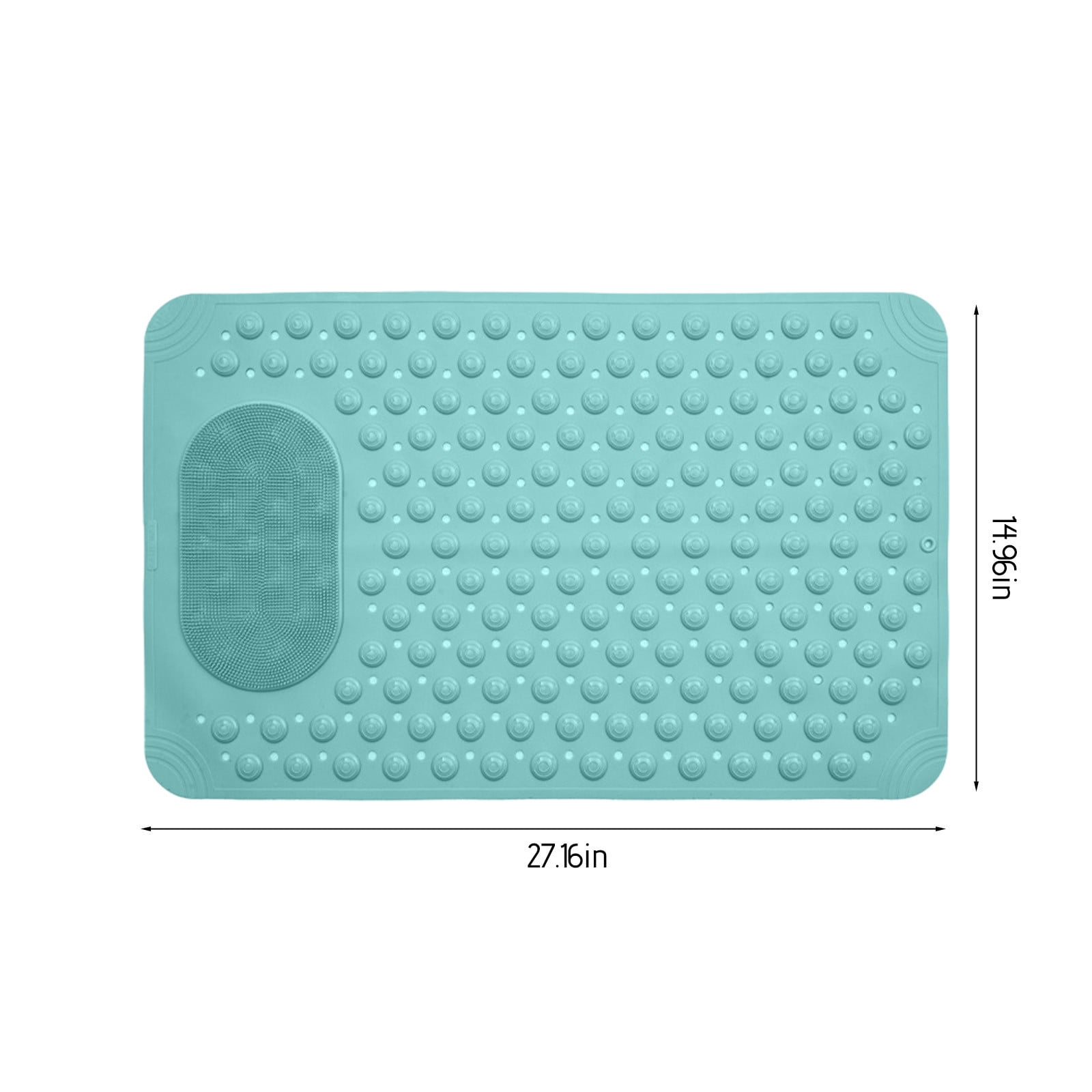 Vfedsrsge Bath Mat for Tub Mildew Resistant,Bathroom Rug Rubber Backing Non-slip Can Massage or Scrub The Soles of The Feet Bathroom Floor Mat Shower Rug in Front of The Bathtub,Green