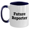 White/Navy, variant on Funny Future Reporter Gifts from Mom, Unique Two Tone Coffee Mugs for Reporter Friends, Mother's Day Unique Gifts