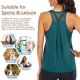 thumbnail image 3 of Camisetas de entrenamiento para mujer para mujer Racerback Tank Tops malla yoga camisetas atléticas Zhivalor BST3013531-2, 3 of 6