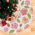thumbnail image 5 of FMSHPON Colorful Roses Xmas Christmas Tree Skirt Stand Mat for Holiday Party Decoration Indoor Outdoor 48 inches, 5 of 6