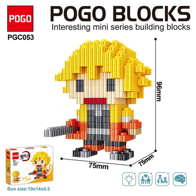 TopOne Small Particle Building Blocks Puzzle Toy Ghost Killing Blade Three-dimensional Model Children Gifts