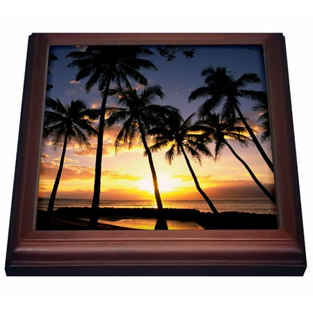3drose Sunset Lahaina Maui Hawaii Us12 Dpb0436 Douglas Bles Trivet With Ceramic Tile 8 By Inch