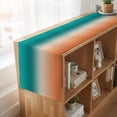 thumbnail image 6 of Teal Burnt Orange Ombre Burlap Cotton Table Runner 13x108 Inches Long, Modern Gradient Abstract Art Farmhouse Table Runners, Outdoor Dining Tablecloths Decor for Baby Shower/Party/Wedding, 6 of 8