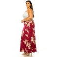 thumbnail image 6 of Women's Plus Size Printed High Waisted A-Line Maxi Skirt with Foldable Waistband - Relax, 6 of 7