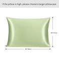 thumbnail image 6 of 25 Momme Silk Pillowcases for Hair and Skin 3 Pieces Mulberry Pillow Covers Sage Green Queen/20"x30", 6 of 8