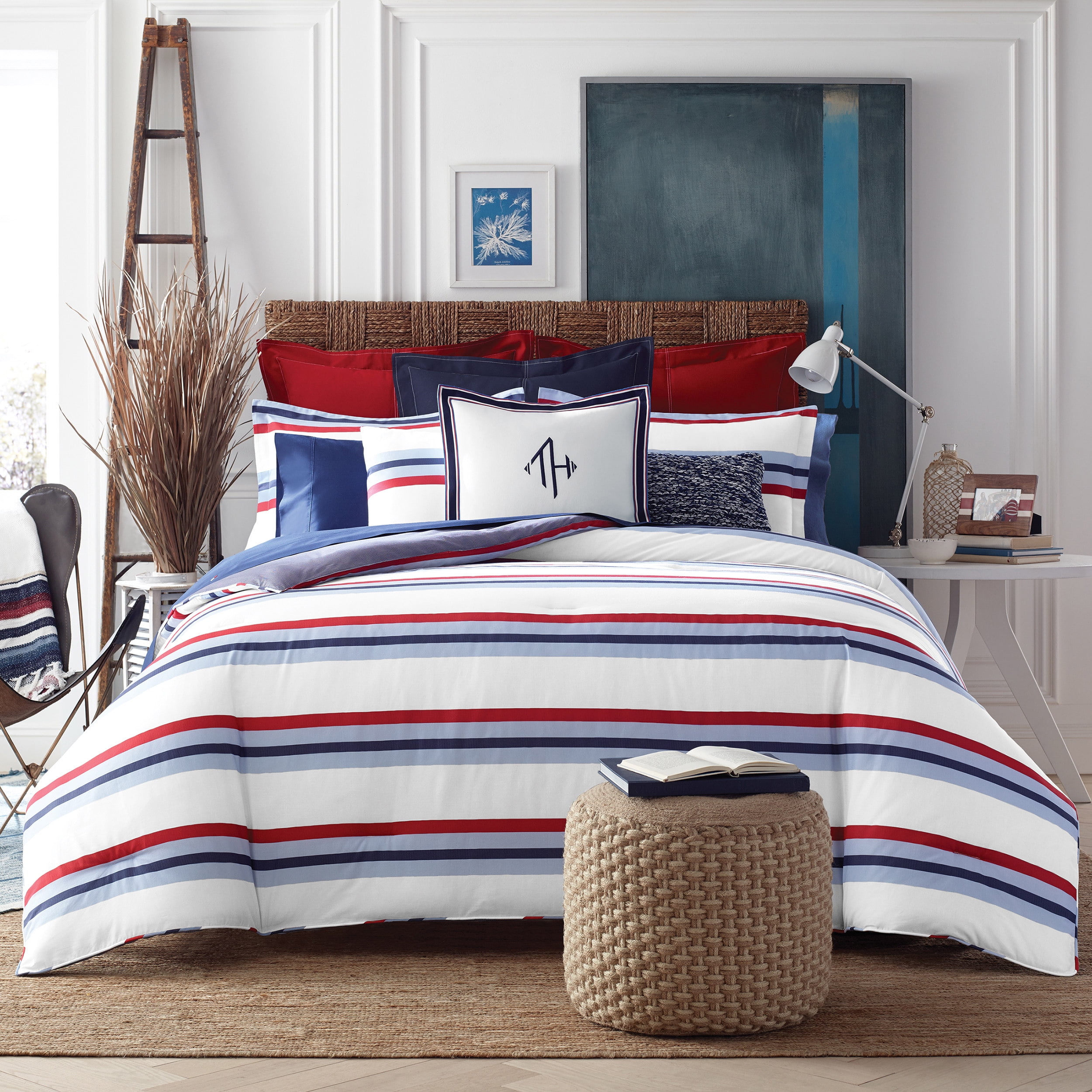 Tommy Hilfiger Edgartown Striped Cotton 3 Piece Comforter Set Tommy Hilfiger Edgartown Striped Cotton 3 Piece Comforter Set Com