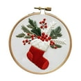 thumbnail image 4 of jifeng Christmas Embroidery Kit Christmas Pattern DIY Needlepoint Set with Instructions Stocking, 4 of 9
