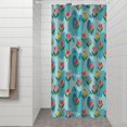 thumbnail image 2 of Pioneer Flower Floral Print Pattern Shower Curtain 36"x72", Bathroom Decorative Shower Curtain Set with 12 Hooks, Waterproof Washable, 2 of 6