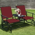 thumbnail image 5 of Costway 2 Person Outdoor Patio Double Glider Chair Loveseat Rocking Wine, 5 of 11