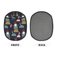 thumbnail image 2 of Pofeuu Gnome With Mushroom Print Silicone Pot Mat Mitten With Hanging Loop Heat Resistant Oven Mitts Non-Slip Bbq Baking Smoking Potholders, 2 of 7